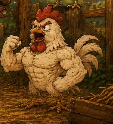 Cluck Battle microphone arcade game